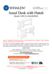 Whalen Ansel SPCA-ANS48DWH Manual
