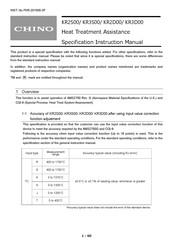 Chino KR2S00 Technical Specification Instruction Manual