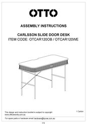 Otto CARLSSON OTCAR120WE Assembly Instructions Manual