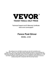 Vevor JH-65 Manual