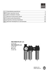 Schneider Airsystems FEH-FDM/FF/AF 1/2 Original Operating Manual