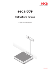 Seca 869 Instructions For Use Manual