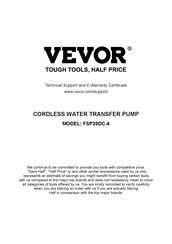 VEVOR FSP20DC-4 Manual