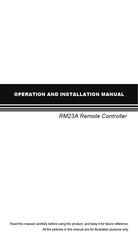 Midea RM23A Operation And Installation Manual