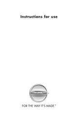 KitchenAid KRSM 9050 Instructions For Use Manual