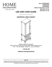 Home Decorators Collection Aberdeen LC-W Use And Care Manual