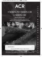 ACR Electronics SEREN-150 Technical And User Manual