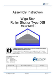 schanz Wiga Star DSI Assembly Instruction Manual