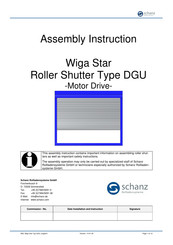 schanz Wiga Star DGU Assembly Instruction Manual
