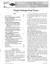 Carrier 50YQ036 Installation, Start-Up And Service Instructions Manual