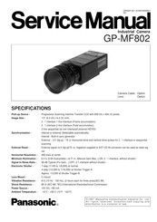 Panasonic GPMF802 - IND CAMERA Service Manual