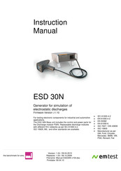 EM TEST ESD 30N Instruction Manual