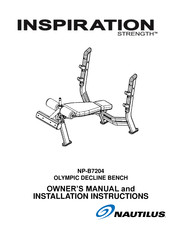 Nautilus INSPIRATION STRENGHT NP-B7204 Owner's Manual And Installation Instructions