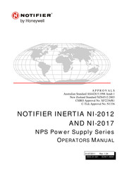 Honeywell NOTIFIER INERTIA NI-2012 Operator's Manual
