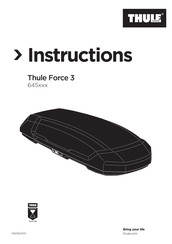 Thule Force 3 645100 Instructions Manual