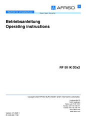 AFRISO RF 50 IK D3x2 Operating Instructions Manual