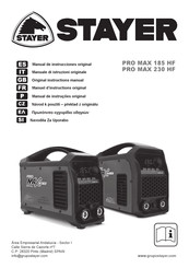 stayer PRO MAX 185 HF Original Instruction Manual