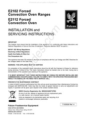 Falcon E2112 Installation And Servicing Instruction