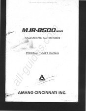 Amano MJR-8500 SERIES User Manual