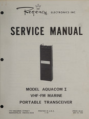 Regency Electronics AQUACOM I Service Manual
