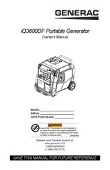 Generac Power Systems iQ3600DF Owner's Manual
