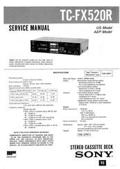 Sony TC-FX520R Service Manual