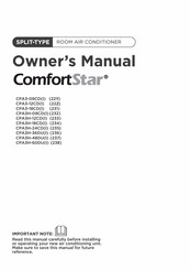 ComfortStar CPP3-30CD(O) Owner's Manual