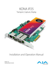 AJA KONA IP25 Installation And Operation Manual