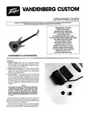 Peavey VANDENBERG CUSTOM Operating Manual
