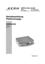 KERN ECE 20K20 Operating Instructions Manual