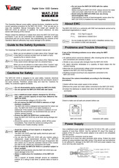 Watec WAT-230 VIVD NTSC Operation Manual