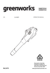 GreenWorks 2408707AU Operator's Manual