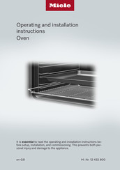 Miele H 2761 B Operating And Installation Instructions