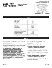 U-Line H-1820 Manual