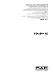 DAB FEKABOX 110 Series Instruction For Installation And Maintenance