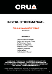 Crua Outdoors CULLA HAMMOCK WRAP Instruction Manual