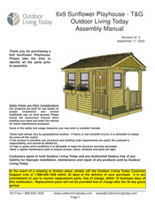 Outdoor living today Sunflower Playhouse Assembly Manual