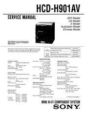 Sony HCD-H901AV Service Manual
