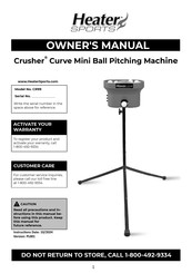 Heater Sports Crusher CR99 Owner's Manual