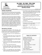 Alarm Lock Trilogy DL1300 Mounting And Installation Instructions Manual