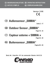 Conrad Electronic S888IA Operating Instructions Manual