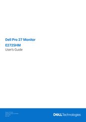 Dell E2725HM User Manual