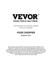 VEVOR FC-18V1 Manual