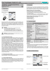 PEHA 941 FU C Installation And Operating Instructions Manual