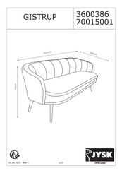 Jysk GISTRUP 70015001 Manual