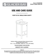 Glacier bay 1012501804 Use And Care Manual