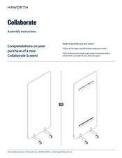 Haworth Collaborate Assembly Instructions Manual