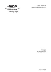 Electrolux JUNO JRG 94126 User Manual