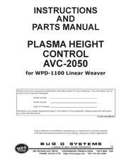 WELD TOOLING CORPORATION Bug-O Systems AVC-2050 Instructions And Parts Manual