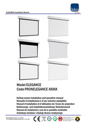 ADEO SCREEN ELEGANCE PRONELEGANCE Series Installation And Operation Manual